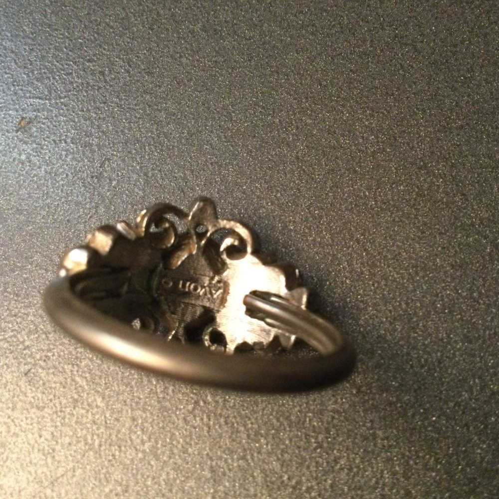 Avon Obsidian? Ring Size 9.5 Jewelry vintage 1 missing small stone - Picture 4 of 9
